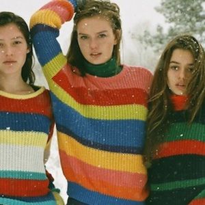 American Apparel Striped Fisherman Sweater